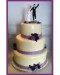 svatební dort fialová kulatý